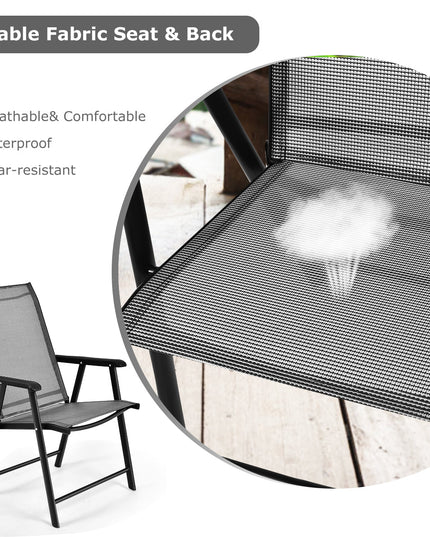 Giantex Patio Dining Chairs, Outdoor Chairs, Portable Folding Chairs
