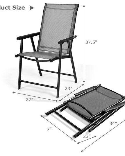 Giantex Patio Dining Chairs, Outdoor Chairs, Portable Folding Chairs