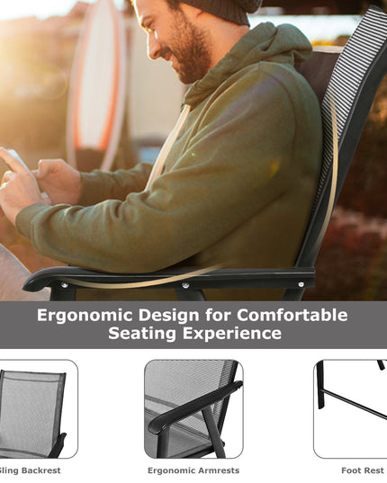 Giantex Patio Dining Chairs, Outdoor Chairs, Portable Folding Chairs