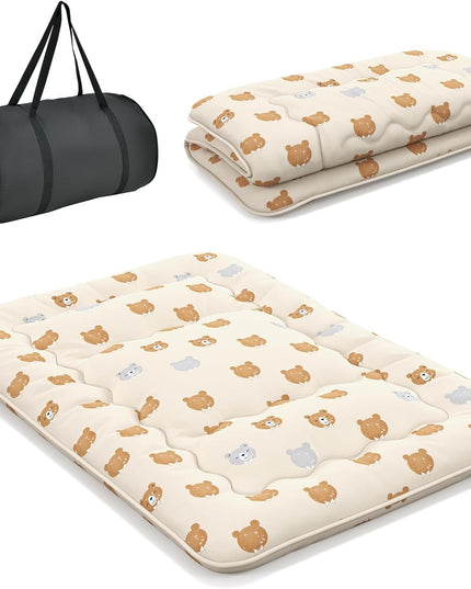Giantex Japanese Floor Mattress Futon Mattress, Roll Up Mattress Tatami Mat with Washable Cover and Carry Bag