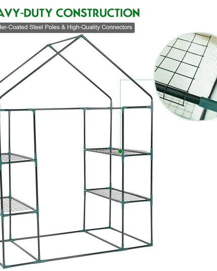 Greenhouse Outdoor Large Walk-in Plant Green house for Plants (Green)