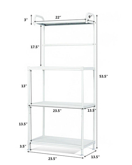4-Tier Kitchen Microwave Storage Rack Oven Stand - Giantexus