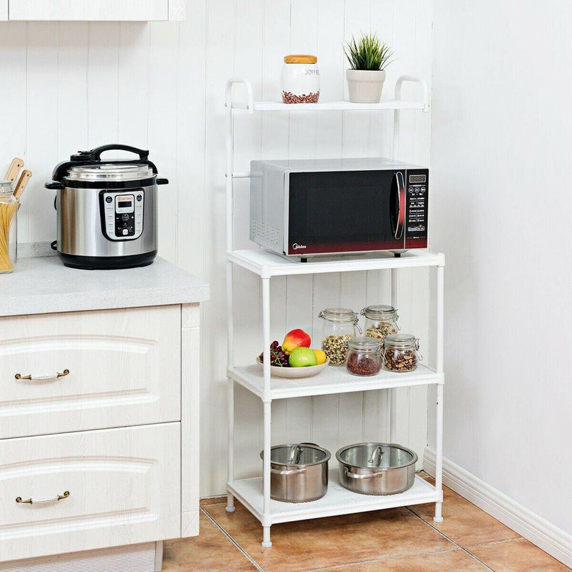 4-Tier Kitchen Microwave Storage Rack Oven Stand - Giantexus