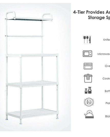 4-Tier Kitchen Microwave Storage Rack Oven Stand - Giantexus