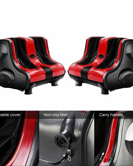 Giantex Foot Calf Leg Massager Machine, Shiatsu Kneading Rolling Vibration Heating - Giantexus