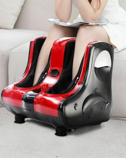 Giantex Foot Calf Leg Massager Machine, Shiatsu Kneading Rolling Vibration Heating - Giantexus