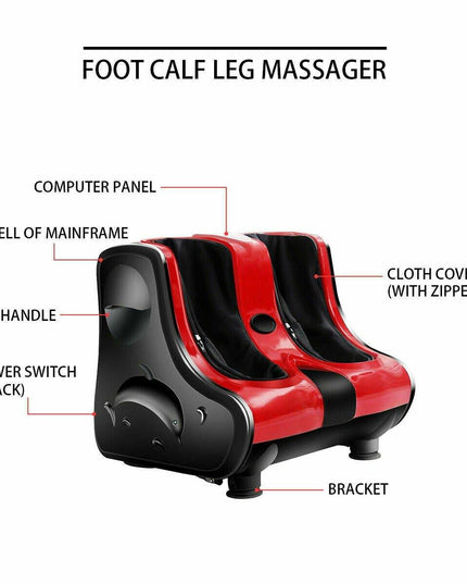 Giantex Foot Calf Leg Massager Machine, Shiatsu Kneading Rolling Vibration Heating - Giantexus