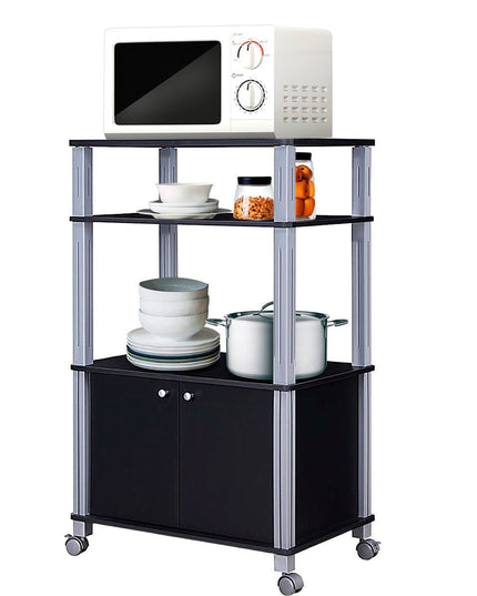 Rolling Kitchen Bakers Rack Microwave Oven Stand