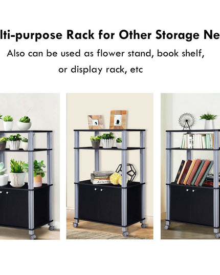 Rolling Kitchen Bakers Rack Microwave Oven Stand