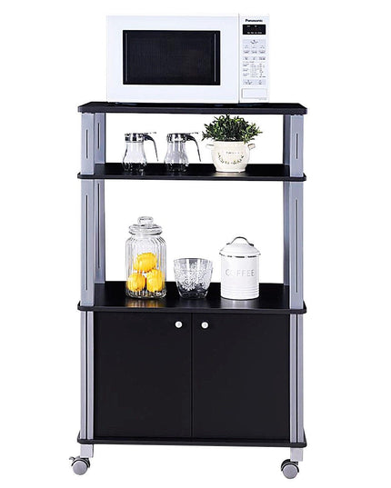 Rolling Kitchen Bakers Rack Microwave Oven Stand