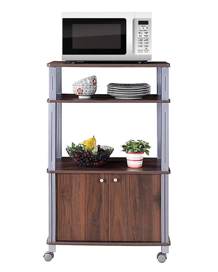 Rolling Kitchen Bakers Rack Microwave Oven Stand