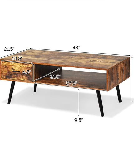 Coffee Table Mid-Century Modern TV Table