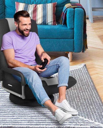 360 Degree Swivel Gaming Chair , Foldable Lazy Sofa Chair - Giantexus