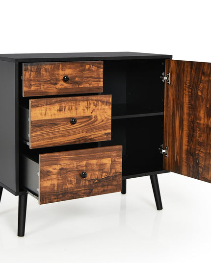 Storage Cabinet Buffet Sideboard with 3 Drawers