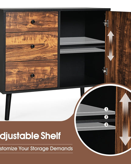 Storage Cabinet Buffet Sideboard with 3 Drawers
