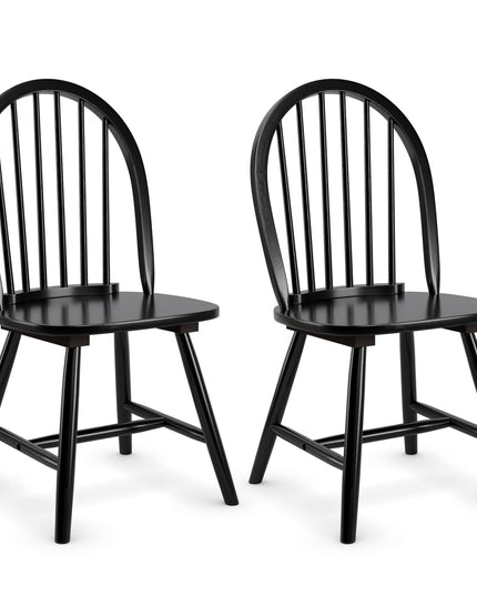 Giantex Wood Dining Chairs, French Country Armless Spindle Back Dining Chairs