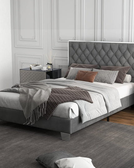 Giantex Upholstered Bed Frame, Modern Platform Bed