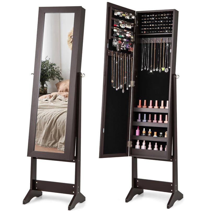 Giantex Jewelry Armoire with Full Length Mirror
