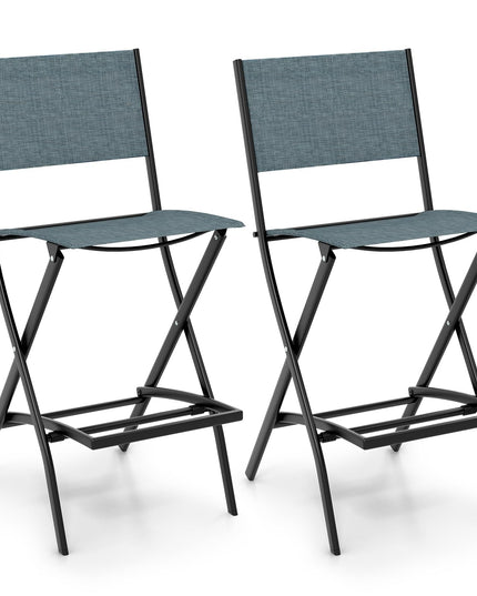 Giantex Folding Patio Bar Chairs Set of 6