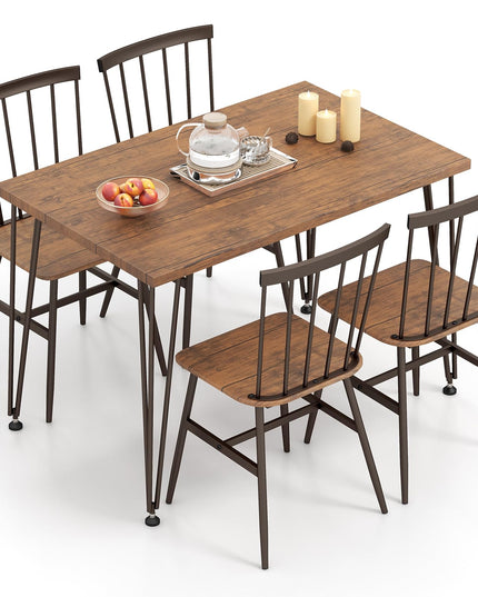 Giantex Dining Table Set for 4, Dining Set with Kitchen Table, Dining Chairs