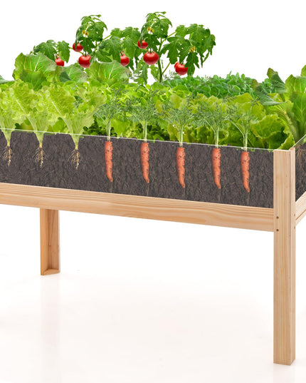 Giantex 30”x18”x24” Raised Garden Bed Elevated Wood Planter Box with Legs
