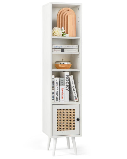 Giantex 54" Tall 4-Tier Bookcase with Door