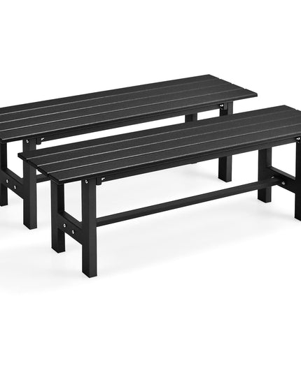 Giantex 2-Person Outdoor Bench Seat - Backless Patio Garden Bench