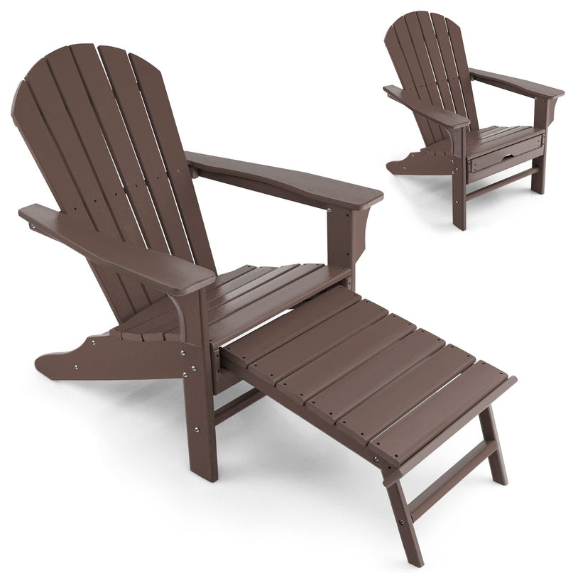 Giantex Adirondack Chair Weather Resistant HDPE Outdoor Fire Pit Chairs