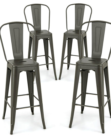 Giantex Metal Bar Stools Set of 4