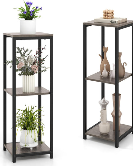 Giantex 3 Tier Tall Plant Stand Indoor, 36 Inch Corner Plant Holder with Metal Frame