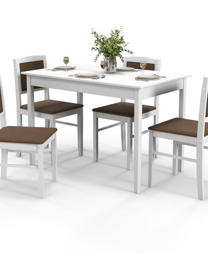 Giantex 5-Piece Dining Table Set for 4 - Breakfast Nook Table Set with Kitchen Table