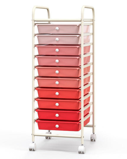 Giantex Rolling Storage Cart on Wheels with 10 Drawers
