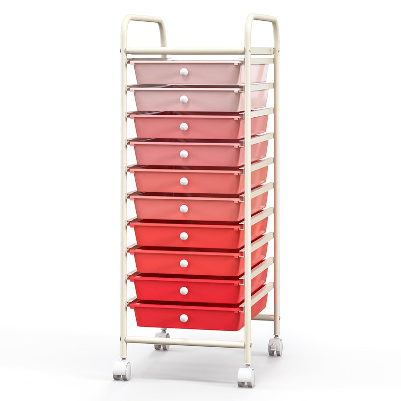 Giantex Rolling Storage Cart on Wheels with 10 Drawers