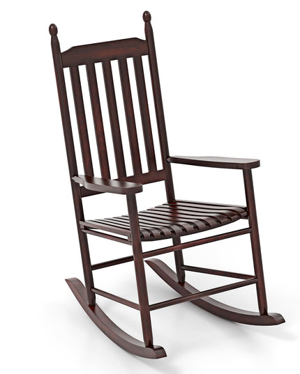 Giantex Outdoor Rocking Chair Set, All Weather Patio Rocker w/Solid Rocking Base & High-Back