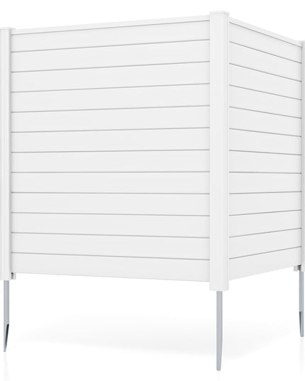 Giantex Air Conditioner Fence 2 Panels - 48''W x 48''H Outdoor Privacy Screen with Upgraded Metal Stakes