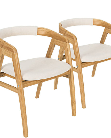 Giantex Modern Mid Century Accent Chair, Made of Fabric, Bamboo