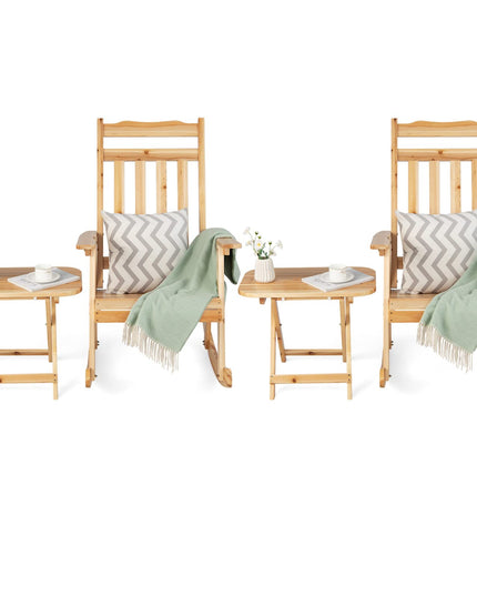 Giantex Outdoor Rocking Chairs Set - Front Rocking Chair