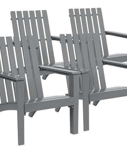 Giantex Wooden Adirondack Chair W/Ergonomic Design Outdoor Chair for Yard