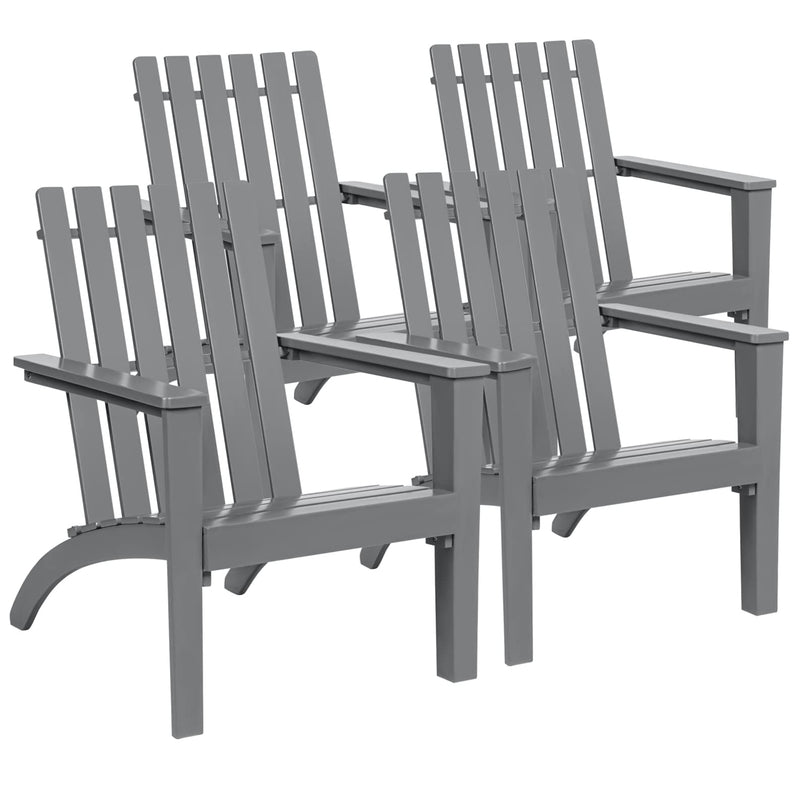 Giantex Wooden Adirondack Chair W/Ergonomic Design Outdoor Chair for Yard