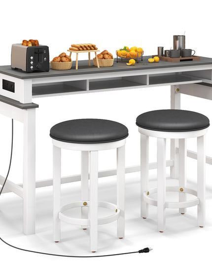 Giantex Small Dining Table Set for 2 - Bar Table and 2 Bar Stools