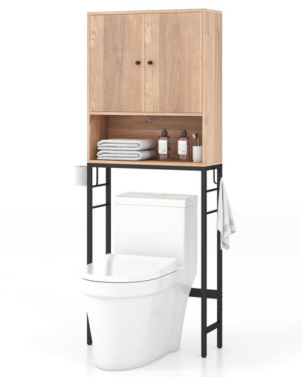 Giantex Over The Toilet Storage Cabinet - Toilet Shelf Rack with Anti-Tip Device