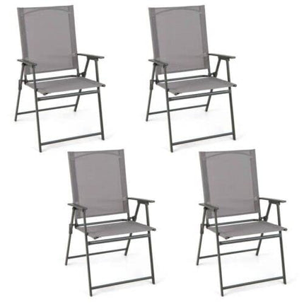 Patio Folding Chairs Set - Giantex