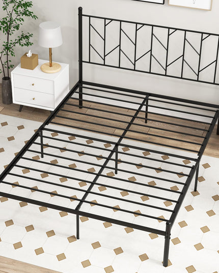 Giantex Metal Bed Frame with Victorian Style Headboard