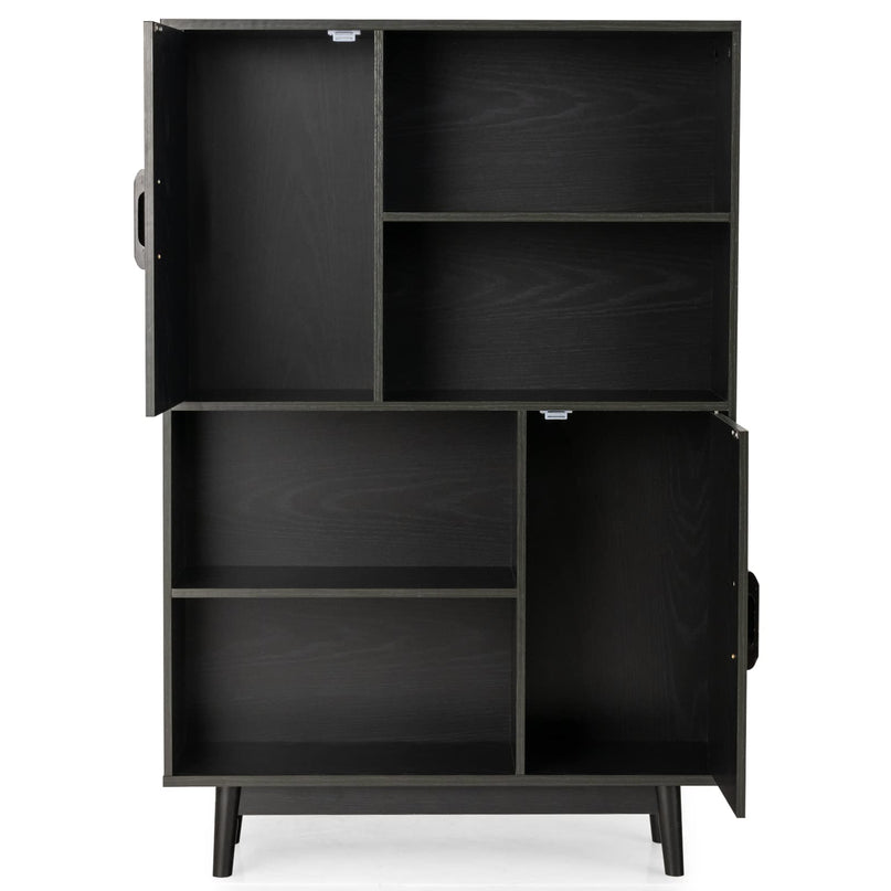 Giantex Storage Cabinet with Legs 4-Tier Bookshelf for Books & Photos