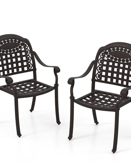 Giantex Stackable Outdoor Chairs Set of 4