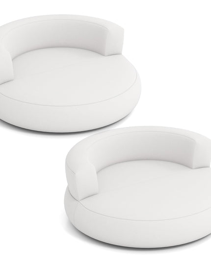 Canapé rond gonflable Giantex avec grande zone de couchage et accoudoirs larges, fauteuil de relaxation.