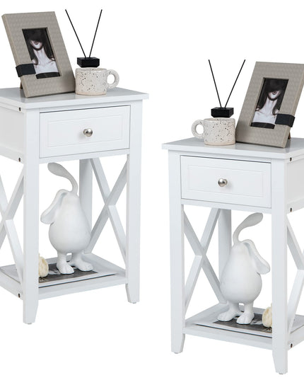 Giantex Modern X-Design Nightstand