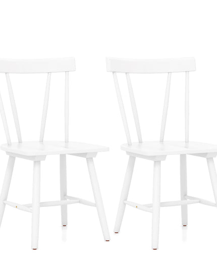 Giantex Windsor Chairs, Armless Dining Chairs with Solid Rubber Wood Frame