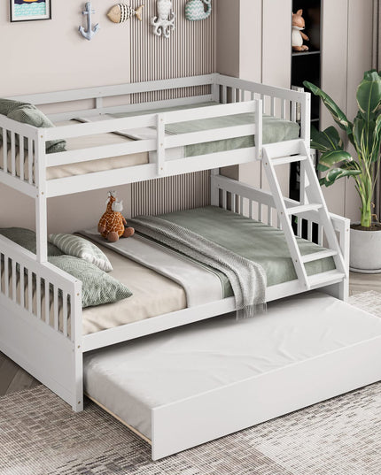 Twin Over Full Bunk Bed with Trundle - Giantex