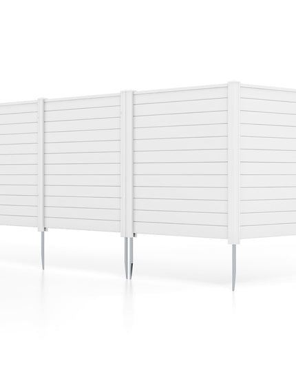 Giantex Air Conditioner Fence 2 Panels - 48''W x 48''H Outdoor Privacy Screen with Upgraded Metal Stakes
